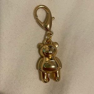 Gold Coach Teddy Bear Purse Charm
